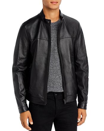 BOSS Nardi Leather Jacket | Bloomingdale's