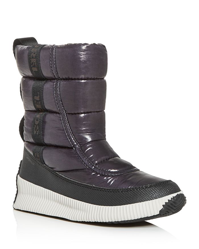 Sorel Women's Out N About Mid Puffy Boots Women's Shoes In Black ,white ...