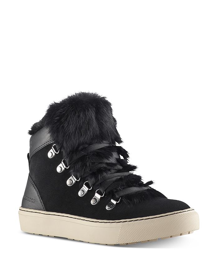 Cougar Women S Dani Waterproof Fur Trim High Top Sneakers
