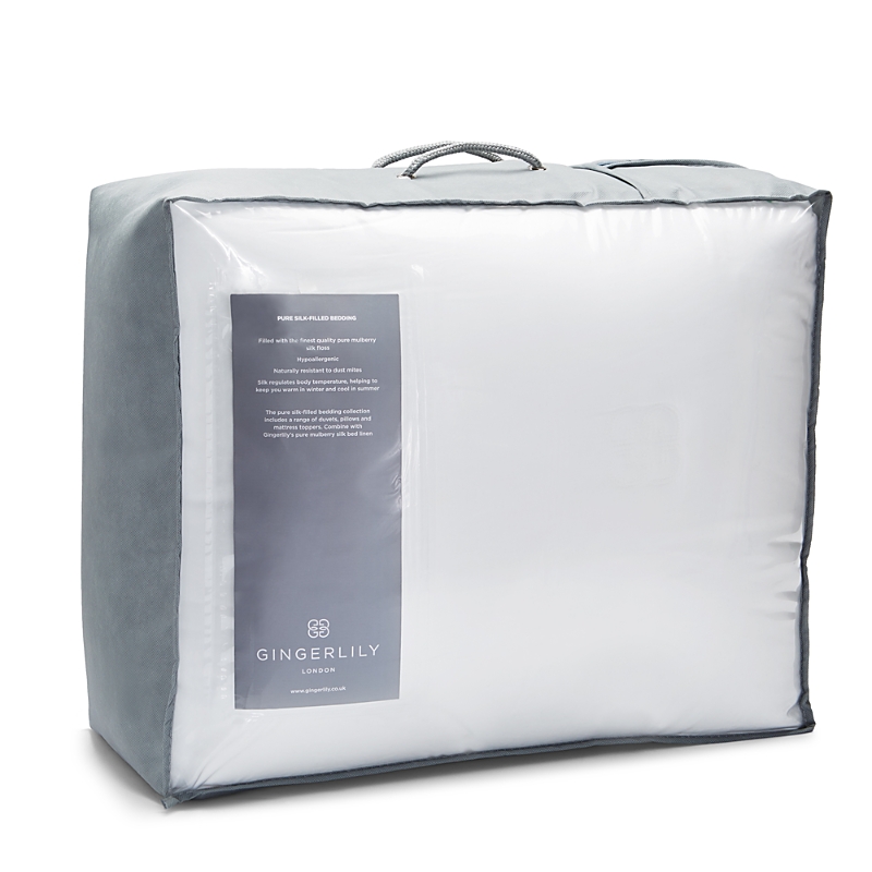 Gingerlily Silk/polyester Mattress Topper, Queen In White