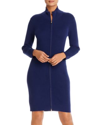 zip front sweater dress