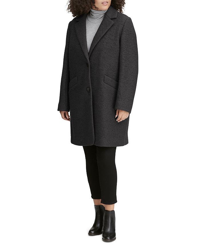 Marc New York Performance Plus Paige Boucle Coat In Charcoal
