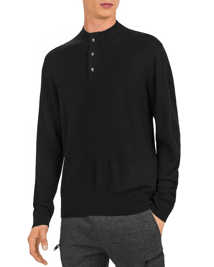 THE KOOPLES SKULL-BUTTON PULLOVER SWEATER,HPUL19031K