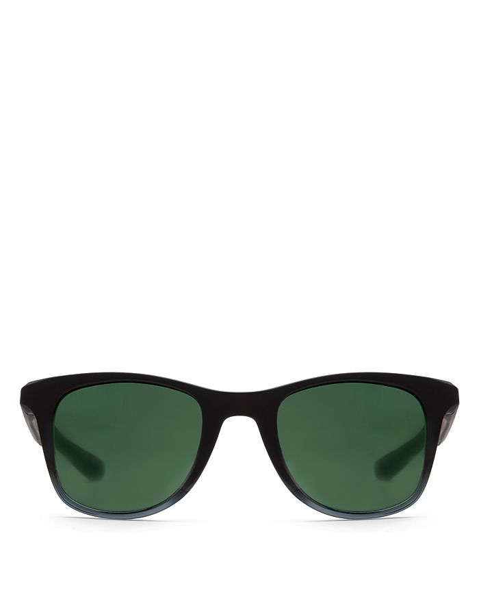 Krewe Active Men's Emmett Polarized Square Sunglasses, 52mm In Matte Black To Ice/dark Green Polarized
