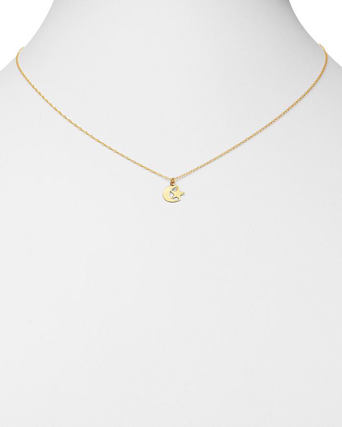 Shop Moon & Meadow Star & Moon Pendant Necklace In 14k Yellow Gold, 18 - 100% Exclusive