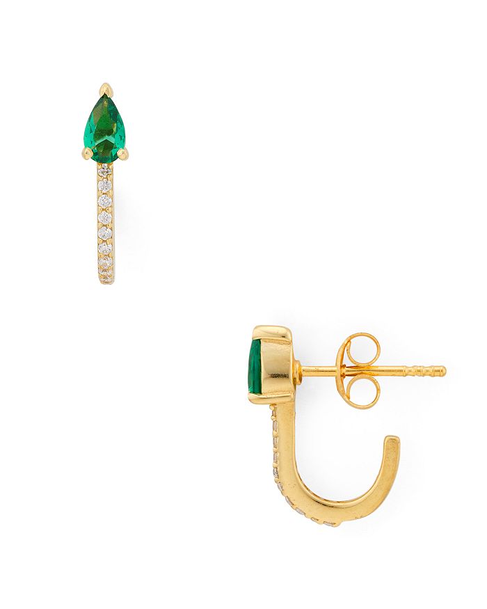 Argento Vivo Wrap Stud Earrings In 18k Gold-plated Sterling Silver In Green/gold