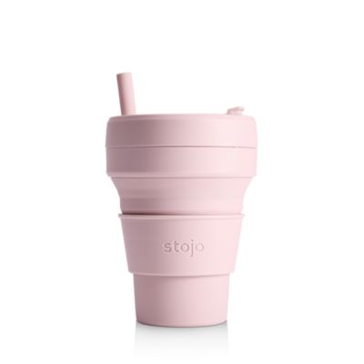 Condition photo showing Brand New for stojo 16oz collapsible silicone travel mug - carnation