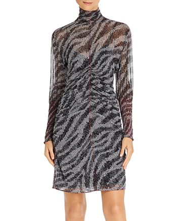 rag & bone Maris Sheer Silk Zebra Mini Dress | Bloomingdale's