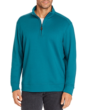 Tommy Bahama Martinique Quarter-zip Sweater In Deep Sea Turtle