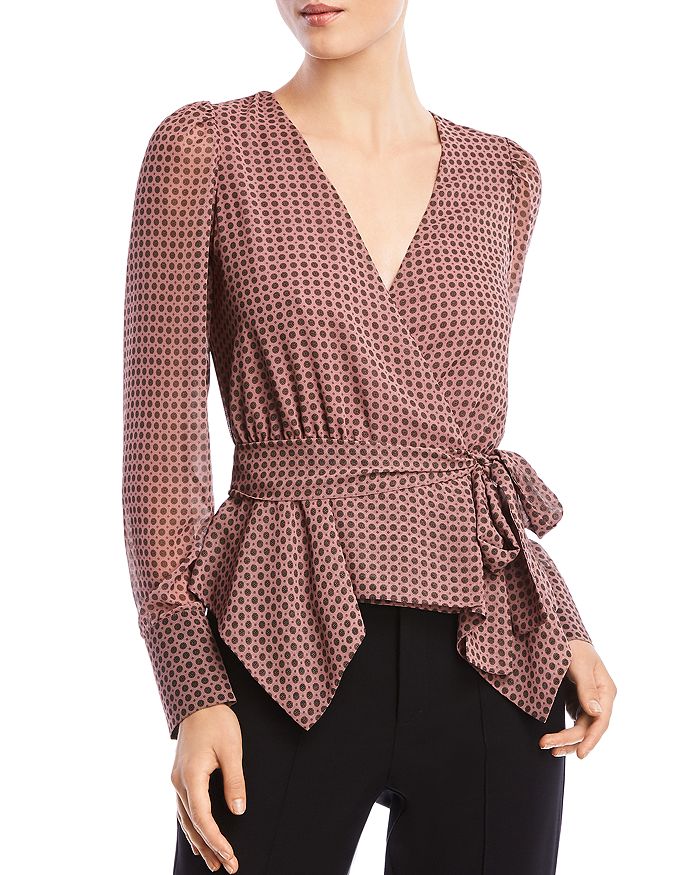 Bailey44 Tinsley Medallion Print Wrap Top In Pink