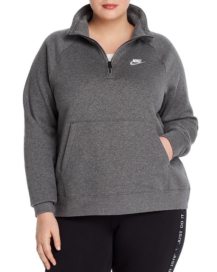 Nike Plus Half-zip Sweatshirt In Charcoal Heather