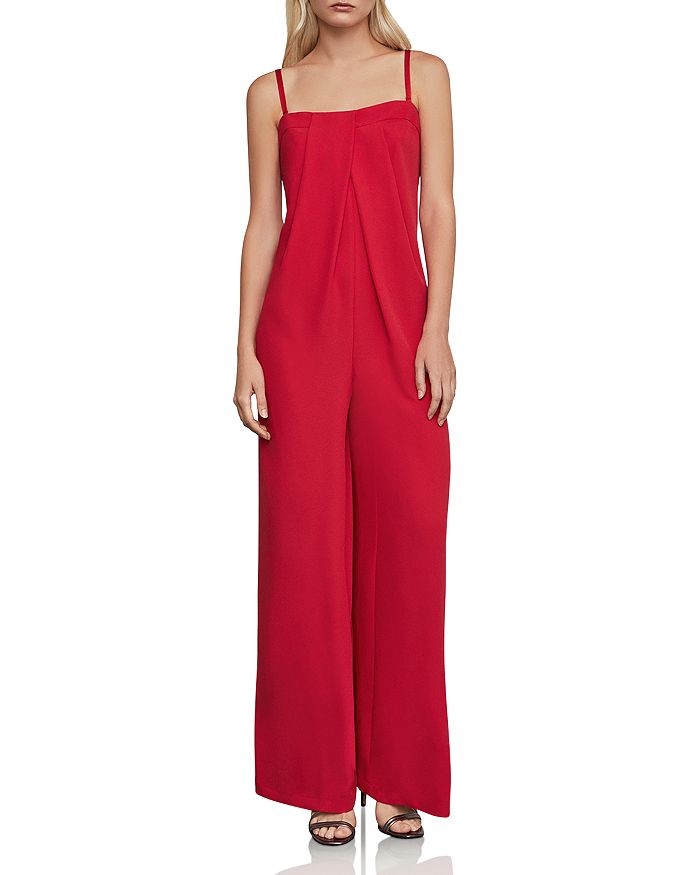 Bcbgmaxazria Convertible Wide-leg Jumpsuit In Jewel Red ModeSens