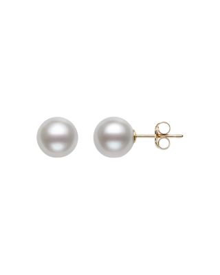 Bloomingdale's Fine Collection - Cultured Freshwater Pearl Stud Earrings in 14K Yellow Gold