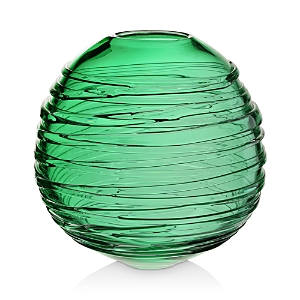 William Yeoward Crystal Miranda Globe Vase, 11 In Green