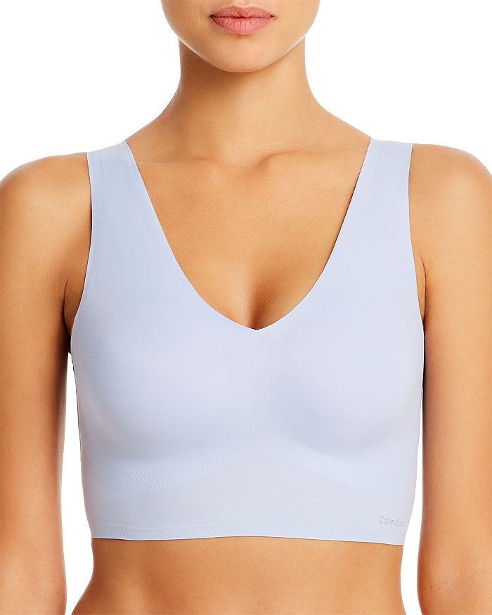 Calvin Klein Invisibles Comfort V-neck Comfort Bralette In Dusty Periwinkle