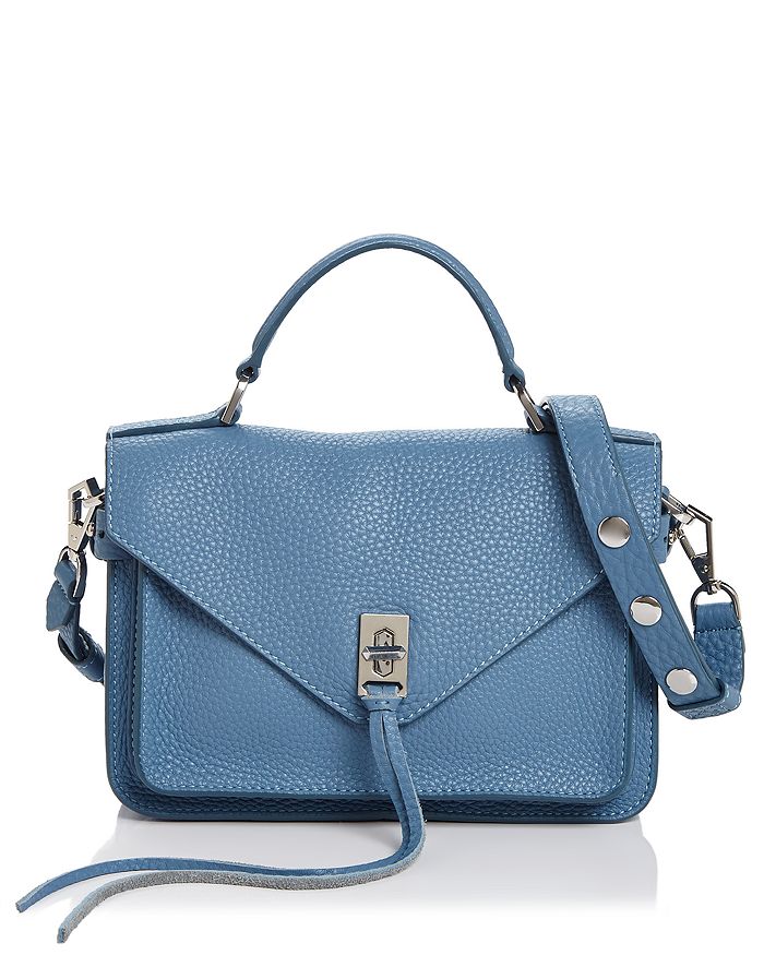 Rebecca Minkoff Darren Small Messenger Bag In Cement Blue silver