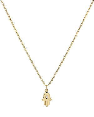 Zoe Lev 14K Yellow Gold Diamond Hamsa Pendant Necklace, 18