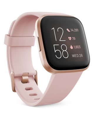 Fitbit Versa 2 Mist Gray Elastomer Strap Touchscreen Smart Watch