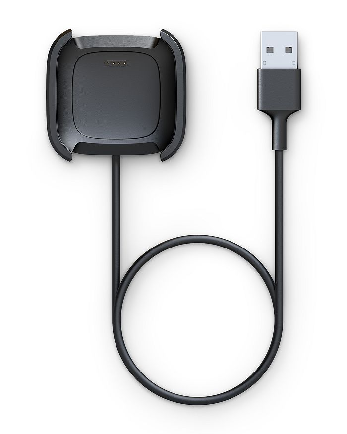 Versa 2 black elastomer strap touchscreen best sale smart watch 39mm
