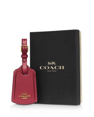 coach leather tag