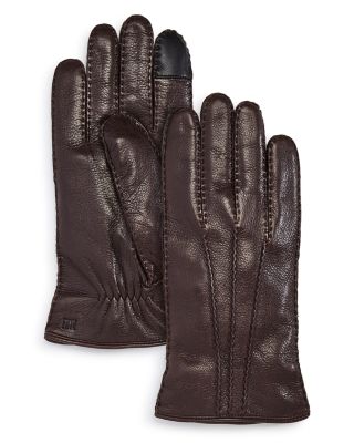 mens leather tech gloves