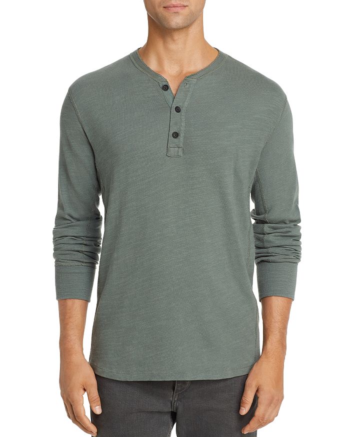 Rag & Bone Men's Standard Issue Slub-knit Basic Henley In Forest