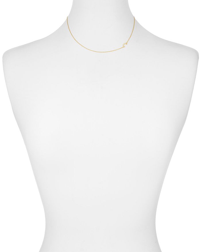 Shop Argento Vivo Asymmetrical Initial Necklace In 18k Gold-plated Sterling Silver, 16 In Gold/c