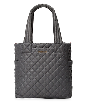Mz Wallace Small Max Tote In Magnet Gray/gold