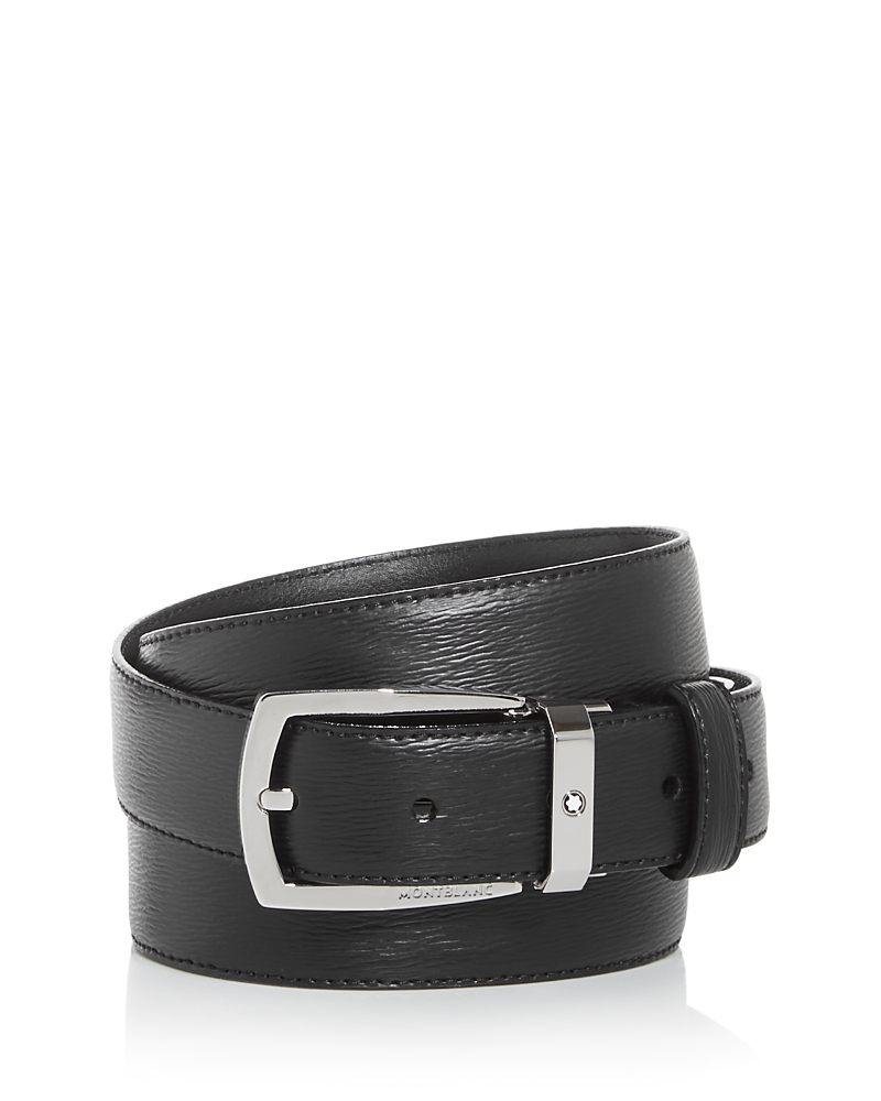 Montblanc Westside Reversible Sartorial Leather Belt In Black
