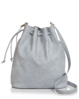 AQUA - Croc-Embossed Bucket Bag - 100% Exclusive