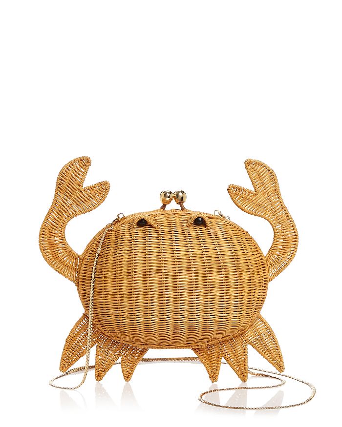 Serpui Crab Wicker Crossbody In Light Honey/gold ModeSens