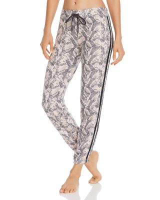 snake print jogger pants