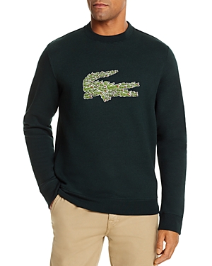 Lacoste Interlocking Croc Sweatshirt In Green