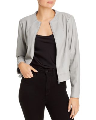 T Tahari - Faux Leather Moto Jacket