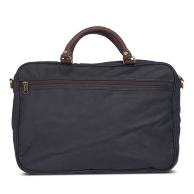 Waxed Cotton & Leather Briefcase