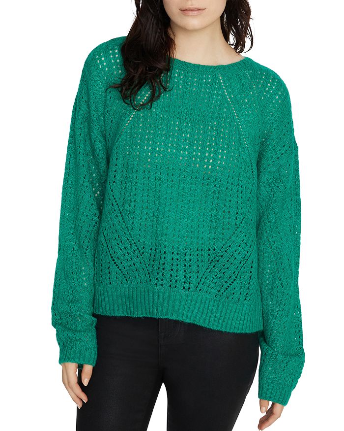 SANCTUARY HOLE IN ONE OPEN-KNIT SWEATER,CW0644MC3