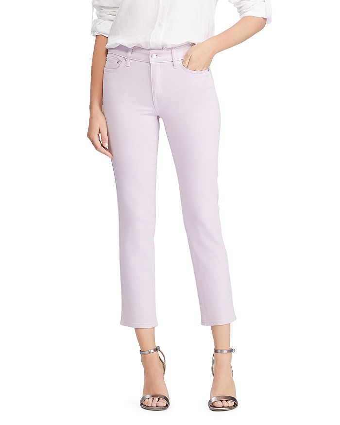 Ralph Lauren Lauren  Straight Ankle Jeans In Pearl Lavender In Prl Lvndr