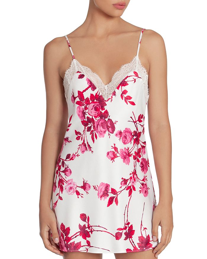 IN BLOOM BY JONQUIL IN BLOOM BY JONQUIL FLORAL SATIN CHEMISE,LLD110