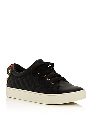 Kurt Geiger Women's Ludo Quilted Low Top Sneakers In Black/red