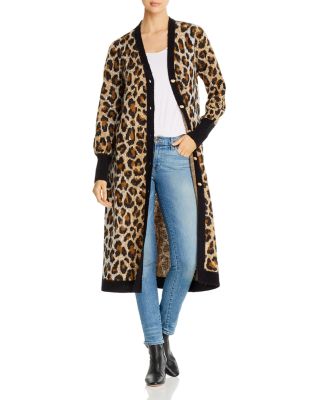 cheetah duster cardigan