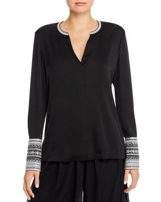 Kobi Halperin - Jona Embroidered Silk-Stretch Blouse