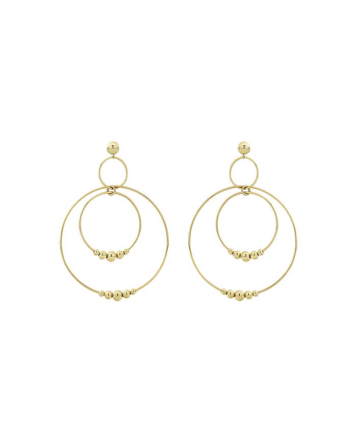 LAGOS 18K Yellow Gold Caviar Double Circle Drop Earrings | Bloomingdale's