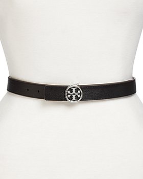 Tory Burch - Women's Reversible Leather Logo Belt