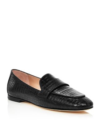 womens black croc loafers