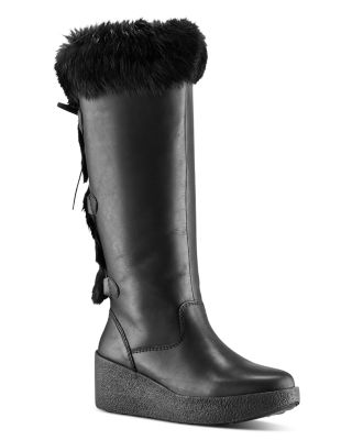 womens tall fur boots