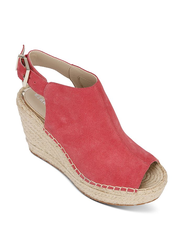 Kenneth Cole Women's Olivia Wedge Espadrille Sandals In Coral
