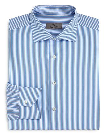 Canali Striped Regular Fit Dress Shirt | Bloomingdale's