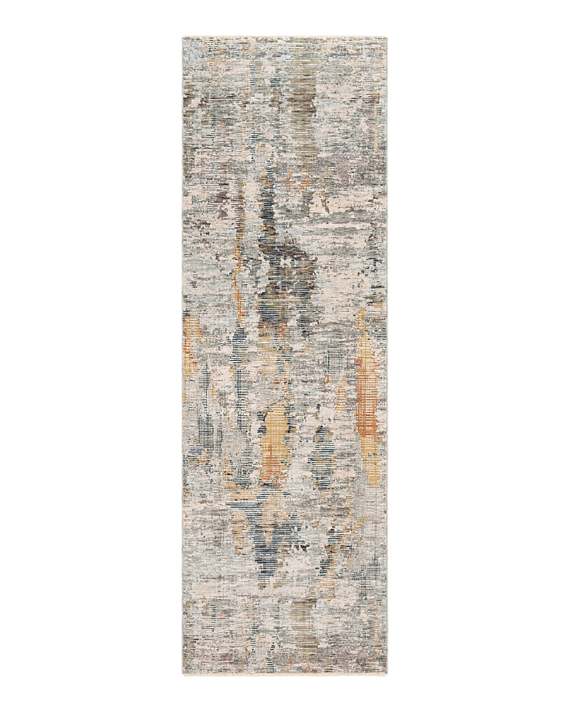 Surya Presidential Pdt-2306 Runner Area Rug, 3'3 X 10' In Lime/peach