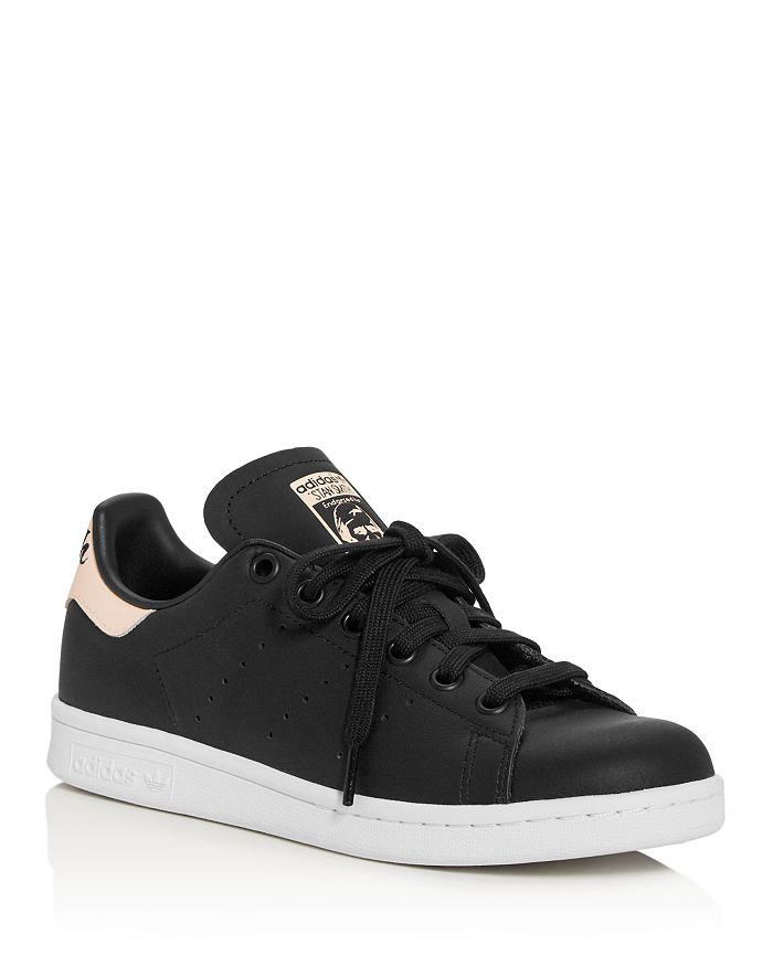 Adidas Originals Women's Stan Smith Lace Up Trainers In Black/ice