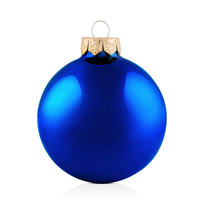 The Whitehurst Company, Llc The Whitehurst Company Shiny Ornament In Blue Cobalt